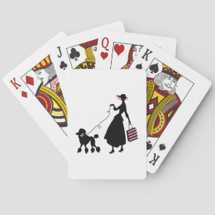 Baraja De Cartas Mujer y perro caniche