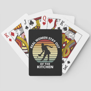 Baraja De Cartas Mujeres divertidas de pickleball vintage