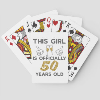 Baraja De Cartas Mujeres Este Chica Oficialmente 50 años 50 cumplea