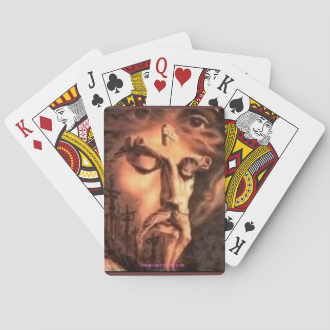 BARAJA DE CARTAS MÚLTIPLES ROSTROS DE JESÚS (Reverso)
