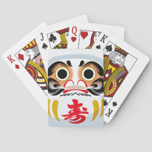 Baraja De Cartas Muñeca Daruma (amuleto tradicional japonés de buen