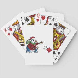 Baraja De Cartas Muñeco de nieve Cornhole Navidad 2026 Fiesta de co