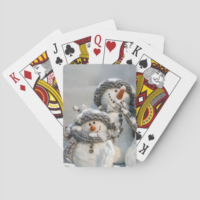 Baraja De Cartas Muñeco de nieve del navidad (Reverso)