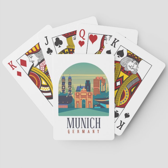 Baraja De Cartas Múnich Alemania Canvas (Reverso)