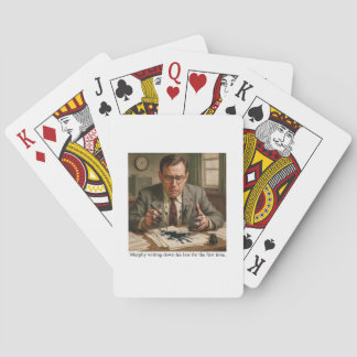 Baraja De Cartas Murphy escribiendo su ley por primera vez.