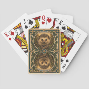 Baraja De Cartas Musgo de Bosque Musgoso Erizo Acuarela GeoSaga