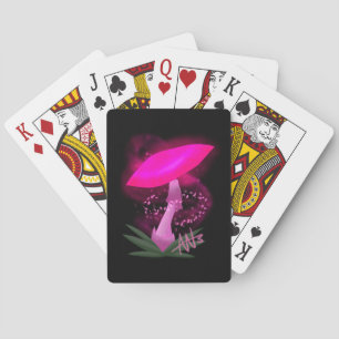 Baraja De Cartas Mushongo rosa brillante