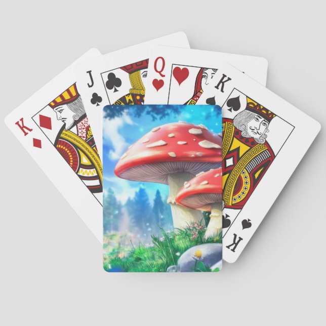 Baraja De Cartas Mushroom Forest Fantasy Art (Reverso)