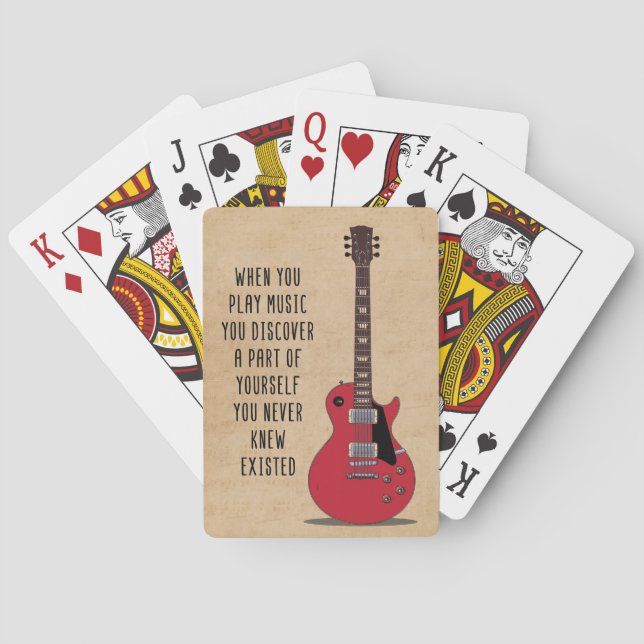 Baraja De Cartas Music Art When You Play Music (Reverso)