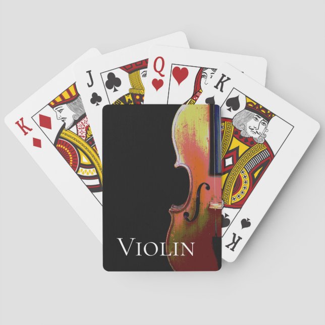 Baraja De Cartas Música clásica de violín musical (Reverso)