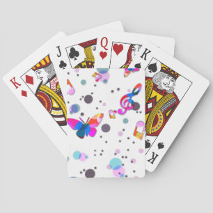 Baraja De Cartas Música Colorida Bailando