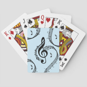 Baraja De Cartas Música de Clave de Sol Clímax Azul