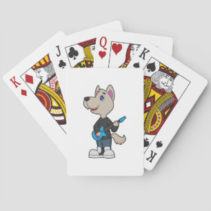 Baraja De Cartas Música de Guitarra Músico Perro