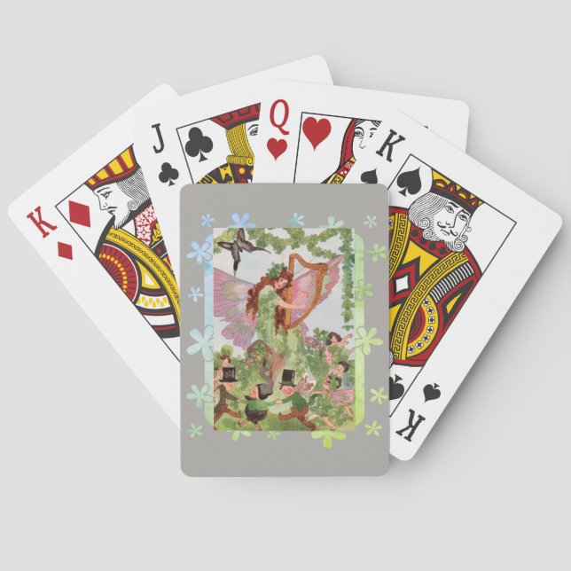 Baraja De Cartas Música Faerie Reproduciendo Música (Reverso)