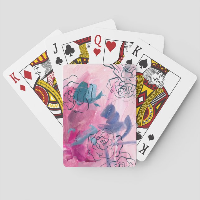 Baraja De Cartas Música interior - Esbozo floral (Reverso)