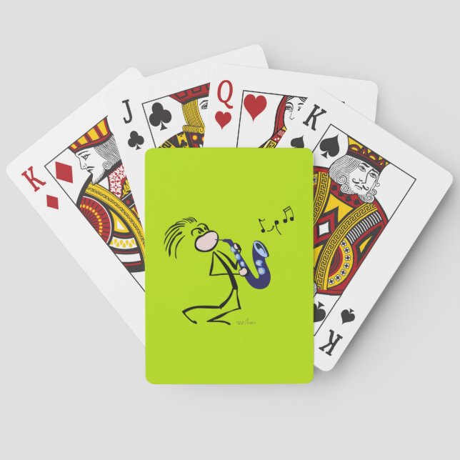 Baraja De Cartas Música Jazz Saxofónica (Reverso)