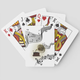 Baraja De Cartas Música y diseño de gramófono