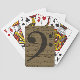 Baraja De Cartas Musical Treble Clef Sheet Music Classic