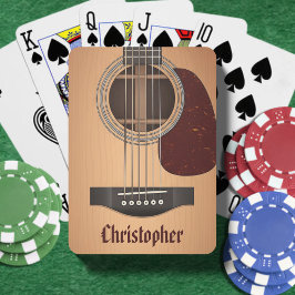 Baraja De Cartas Músico de Guitarra Acústica Guitarrista Marrón Cla