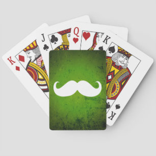 Baraja De Cartas Mustache blanco divertido 3