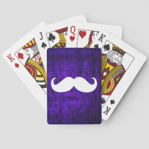 Baraja De Cartas Mustache blanco divertido 5