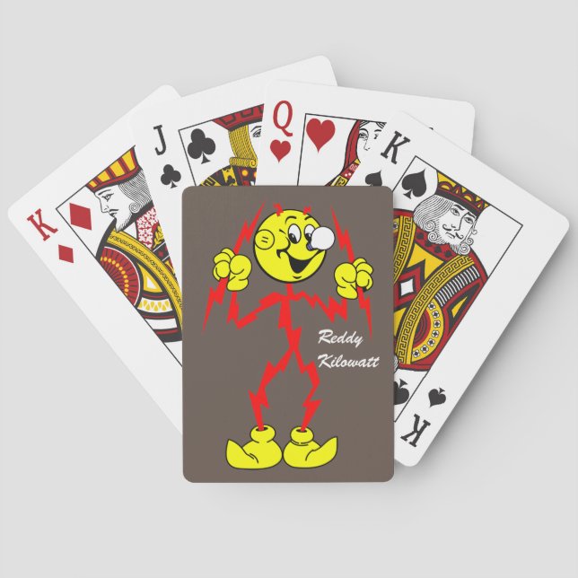 Baraja De Cartas Muy divertido Reddy Kilowatt (Reverso)