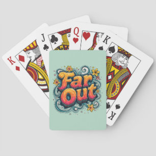 Baraja De Cartas Muy Lejano Retro Groovy Psicodélico Hippie de los