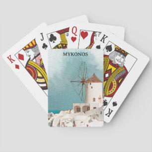 Baraja De Cartas Mykonos Grecia Molino de viento Alefkandra