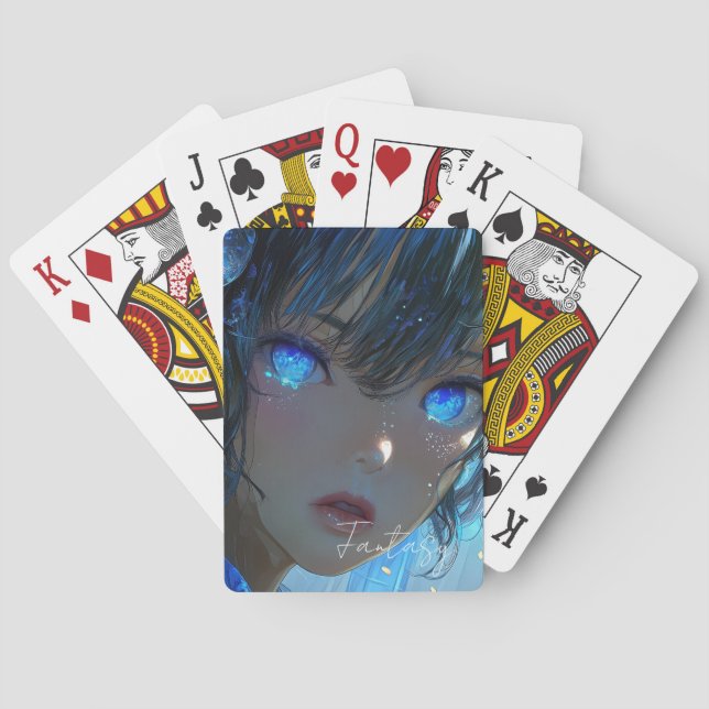 Baraja De Cartas Mysterious Fantasy Girl - Ocean Art Aesthetic (Reverso)