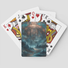 Baraja De Cartas Mystic Gothic Steampunk - Blue Copper Patina