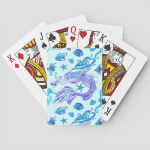 Baraja De Cartas Mystic Mermaid Fairy Purple Creple Ceramic Tile