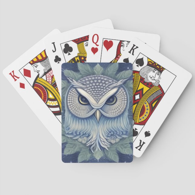 Baraja De Cartas Mystical Fantasy Forest Owl (Reverso)
