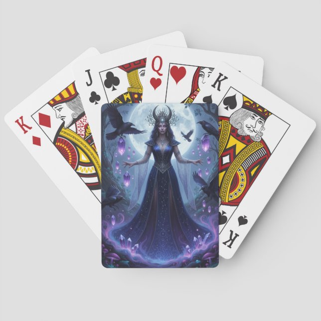 Baraja De Cartas Mystical Moon Witch Aesthetic Playing Cards (Reverso)