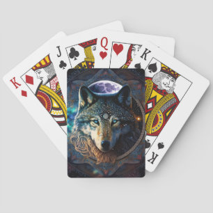 Baraja De Cartas Mystical Wolf Moon Mandala