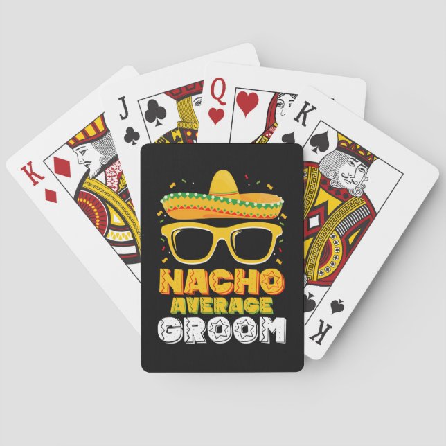 Baraja De Cartas Nacho Boda promedio de cultivo cinco de mayo (Reverso)