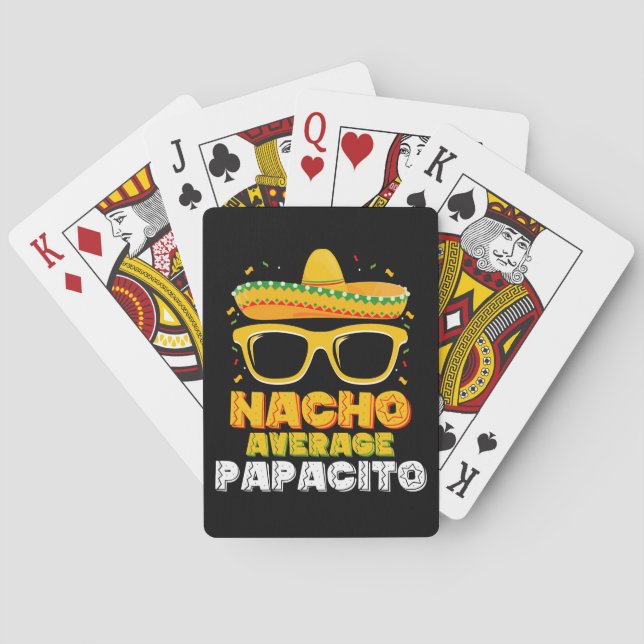 Baraja De Cartas Nacho Promedio Papacito Familia Cinco De Mayo (Reverso)