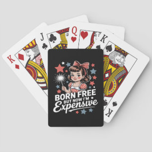 Baraja De Cartas Nací libre pero ahora soy costoso y gracioso Patri