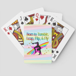 BARAJA DE CARTAS NACIDO A TUMBLE GIMNASTICS JUGANDO TARJETAS