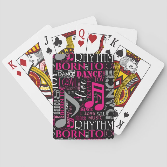 Baraja De Cartas Nacido en Dance Pink ID277 (Reverso)