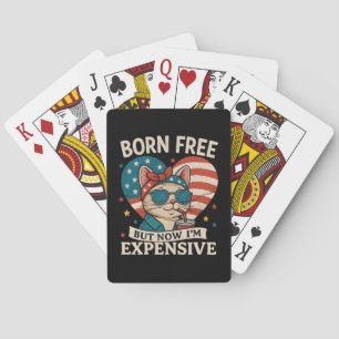 Baraja De Cartas Nacido libre pero ahora soy costoso el 4 de julio