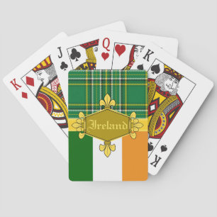 Baraja De Cartas Nacional de Irlanda Tartán, bandera, Personalizar 