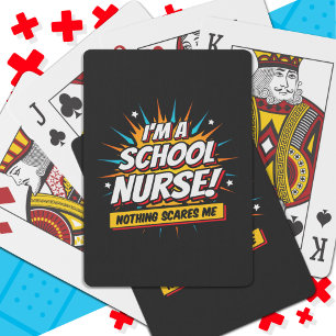 Baraja De Cartas Nada me asusta el aprecio de la enfermera escolar
