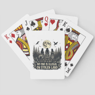 Baraja De Cartas Nadie es ilegal en tierra robada.