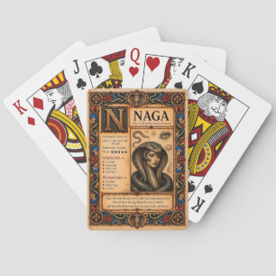 Baraja De Cartas Naga, Arte de Bestiario Medieval