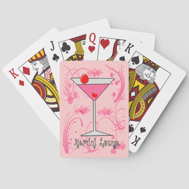 Baraja De Cartas Naipe rosado de la bicicleta de Martini - del