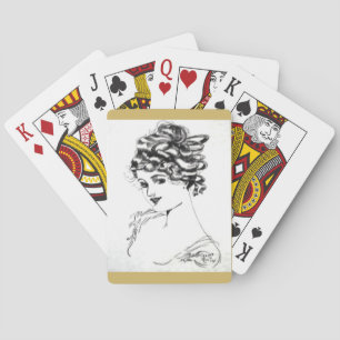 Baraja De Cartas ¡Naipes 1917 de Nouveau del arte!