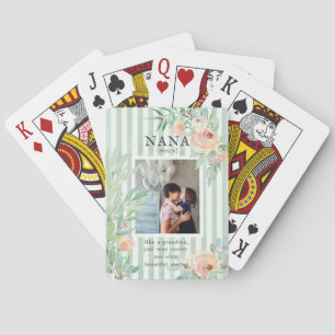 Baraja De Cartas Nana Cita y foto floral hermosa