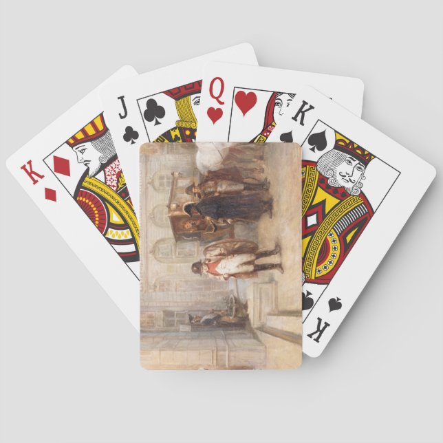 Baraja De Cartas Napoleón después de Waterloo (aceite sobre lienzo) (Reverso)
