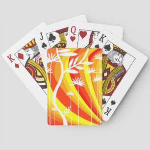 Baraja De Cartas Naranja colorido y tarjetas de juego clásicas amar