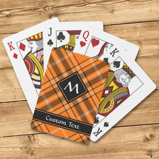 Baraja De Cartas Naranja de Halloween Tartan (Subido por el creador)
